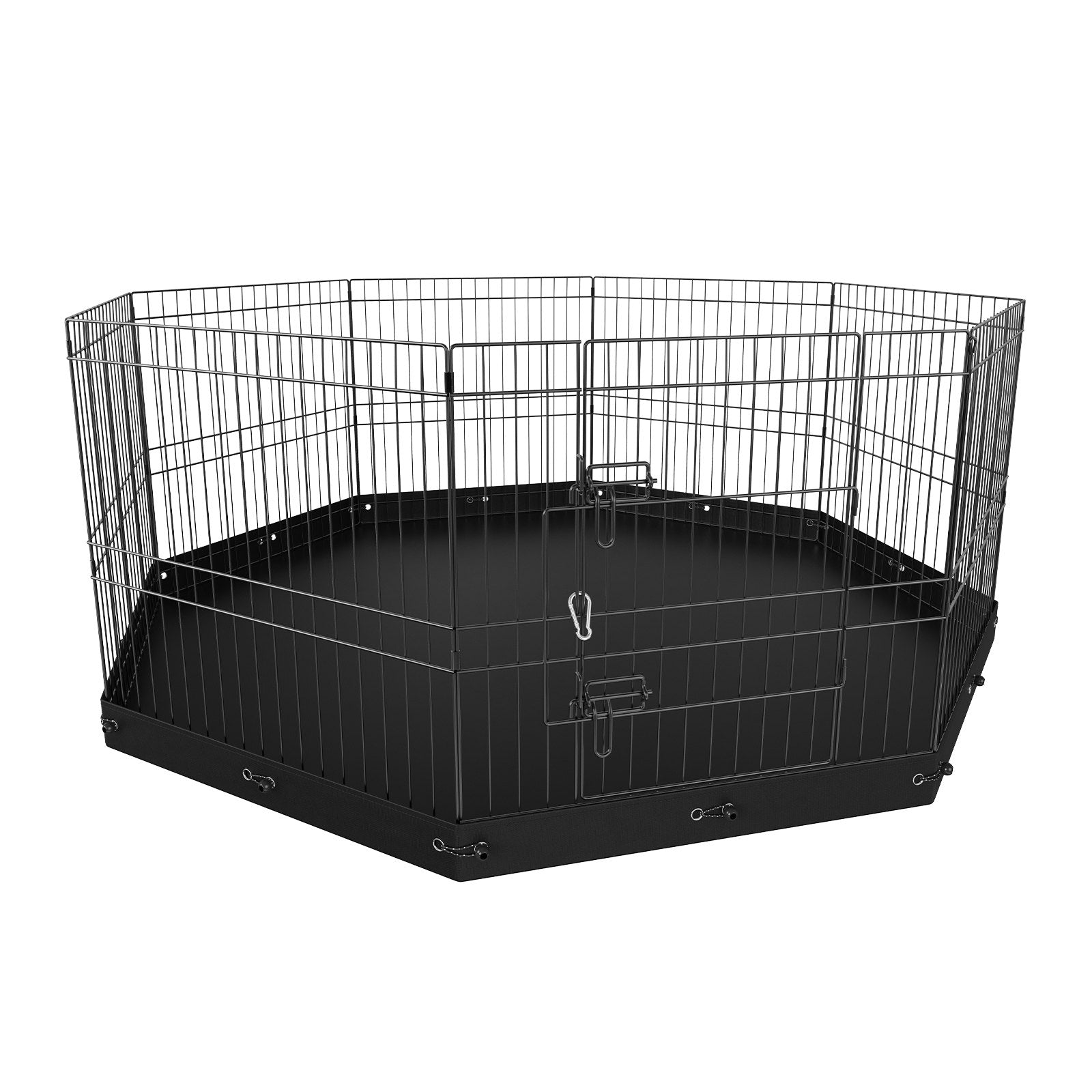 Dog Playpens & Gates: VEVOR Dog Playpen, 8 Panels Foldable Metal Dog Exercise Pen with Bottom Pad, 24" H Pet Fence Puppy Crate Kennel with Ground Stakes, Indoor Outdoor Dog Pen for Small Medium Pets, for Camping, Yard