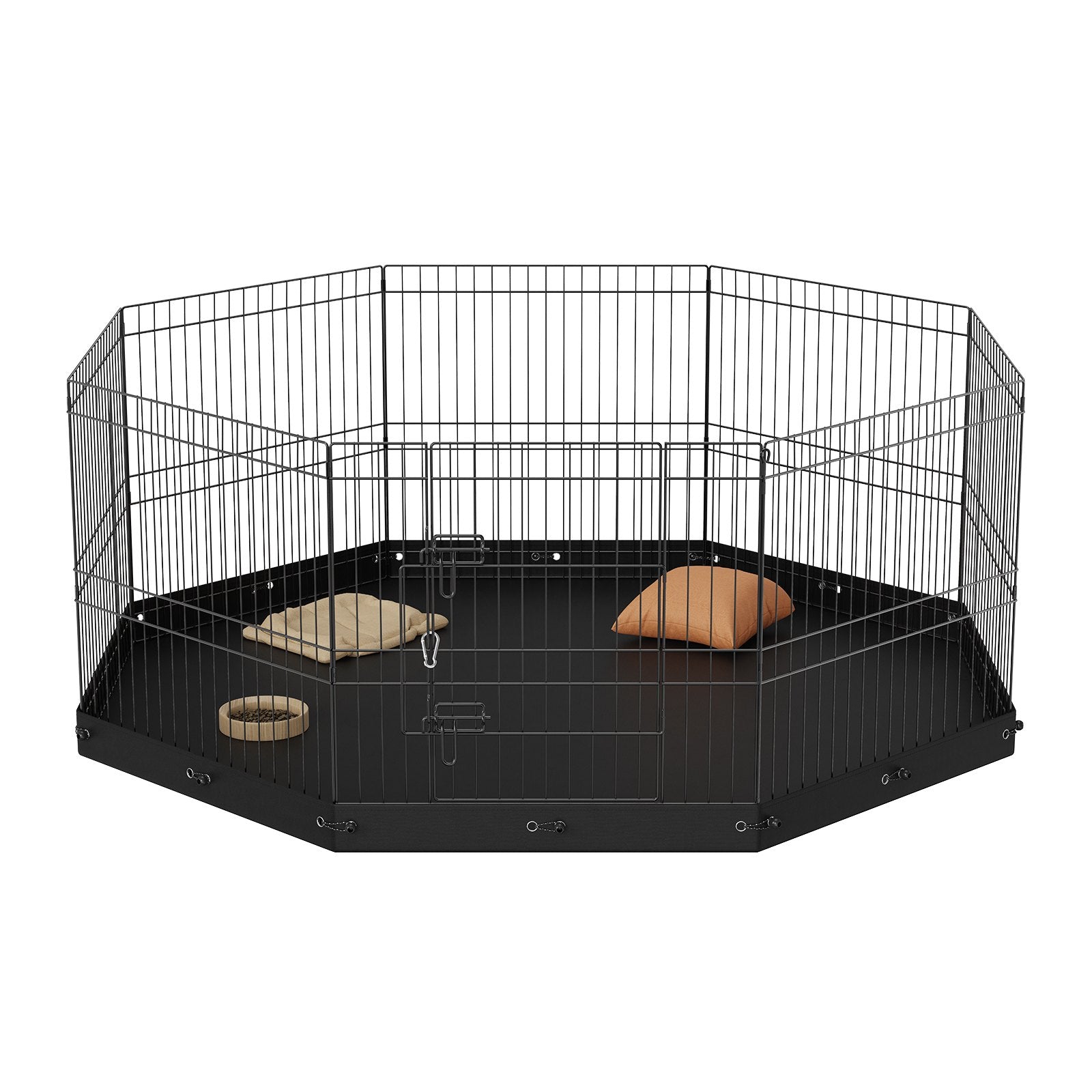 Dog Playpens & Gates: VEVOR Dog Playpen, 8 Panels Foldable Metal Dog Exercise Pen with Bottom Pad, 24" H Pet Fence Puppy Crate Kennel with Ground Stakes, Indoor Outdoor Dog Pen for Small Medium Pets, for Camping, Yard