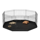 Dog Playpens & Gates: VEVOR Dog Playpen, 8 Panels Foldable Metal Dog Exercise Pen with Bottom Pad, 24" H Pet Fence Puppy Crate Kennel with Ground Stakes, Indoor Outdoor Dog Pen for Small Medium Pets, for Camping, Yard