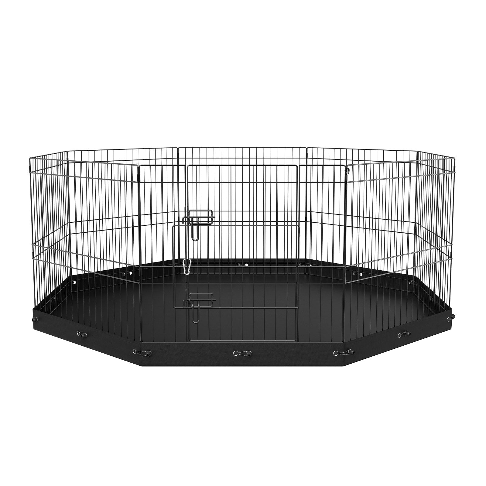 Dog Playpens & Gates: VEVOR Dog Playpen, 8 Panels Foldable Metal Dog Exercise Pen with Bottom Pad, 24" H Pet Fence Puppy Crate Kennel with Ground Stakes, Indoor Outdoor Dog Pen for Small Medium Pets, for Camping, Yard