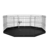 Dog Playpens & Gates: VEVOR Dog Playpen, 8 Panels Foldable Metal Dog Exercise Pen with Bottom Pad, 24" H Pet Fence Puppy Crate Kennel with Ground Stakes, Indoor Outdoor Dog Pen for Small Medium Pets, for Camping, Yard