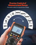 Batteries: VEVOR Digital Multimeter, 4000-Count TRMS Voltmeter Ohmmeter, 1000V AC/DC Voltage Tester with Switchable Auto/Manual Range for Voltage, Resistance, and Continuity Measurment