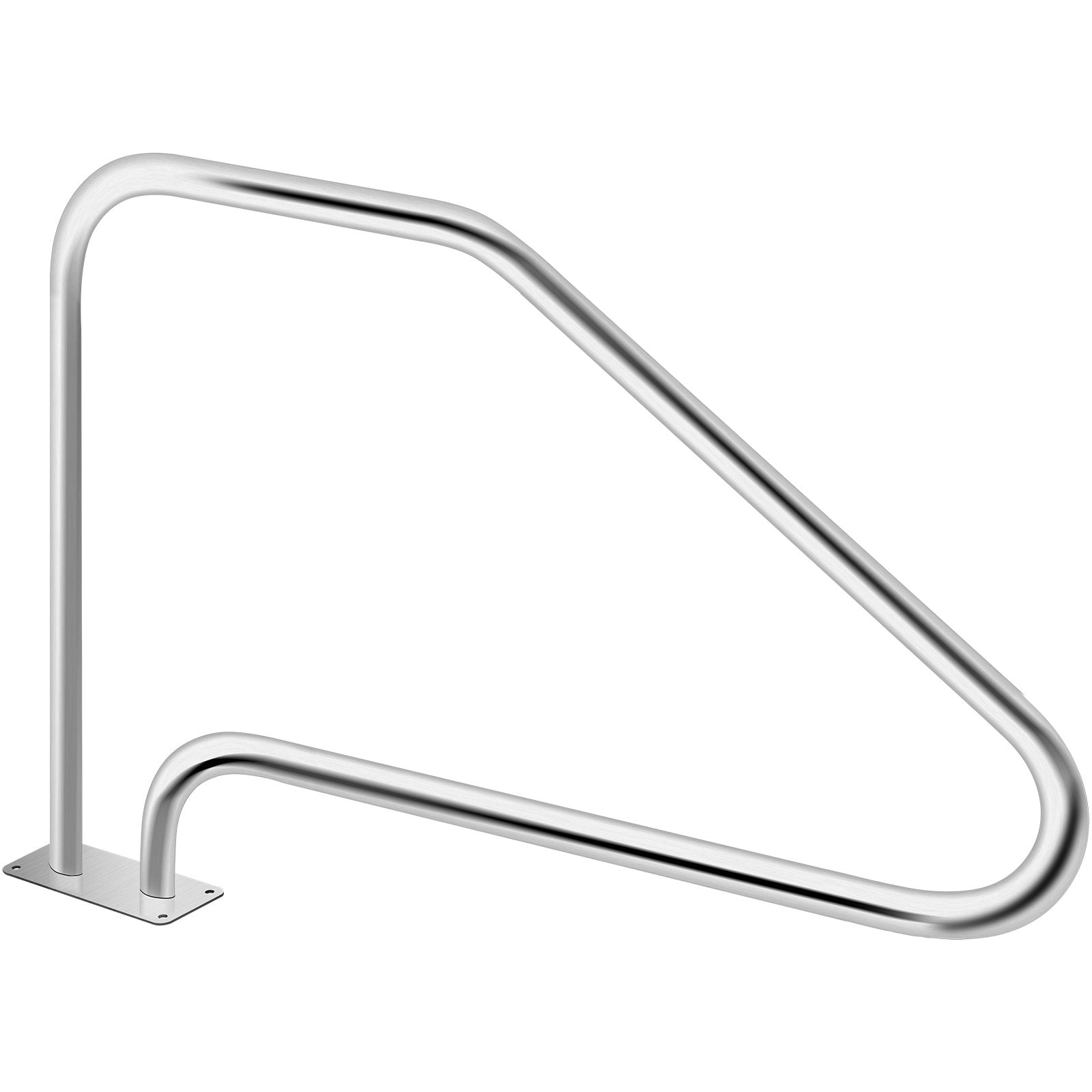 Pool Toys & Inflatables: VEVOR Swimming Pool Handrail Ladder Handrail Stainless Steel Rail w/ Base Plate