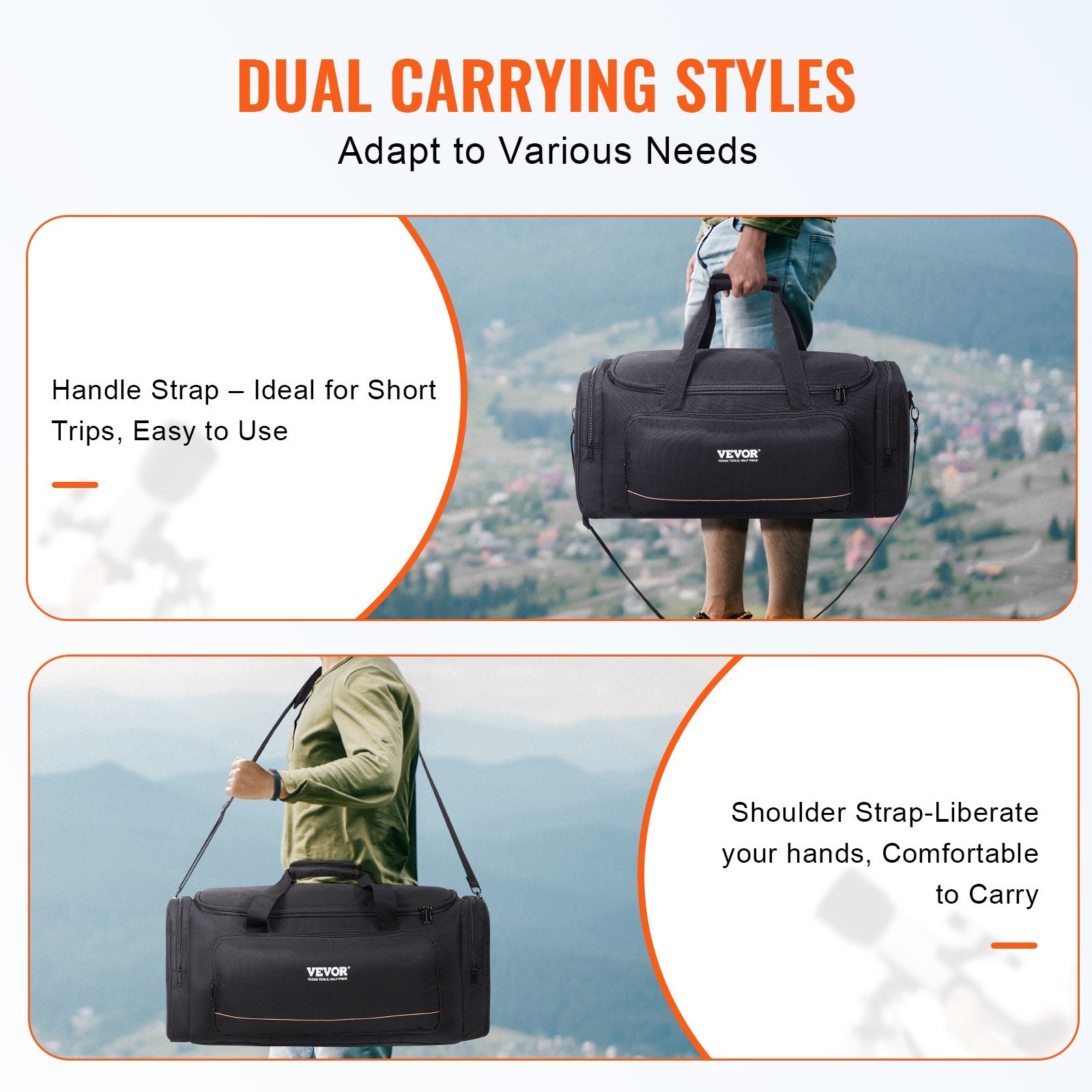 Telescope Case, 560 mm, Telescope Storage Bag with Fixed Buckles, Multi-Pocket & Detachable Divider for Telescope, Shock-Absorbent Telescope Carrying Case to Easily Secure Optical Tube & Tripod