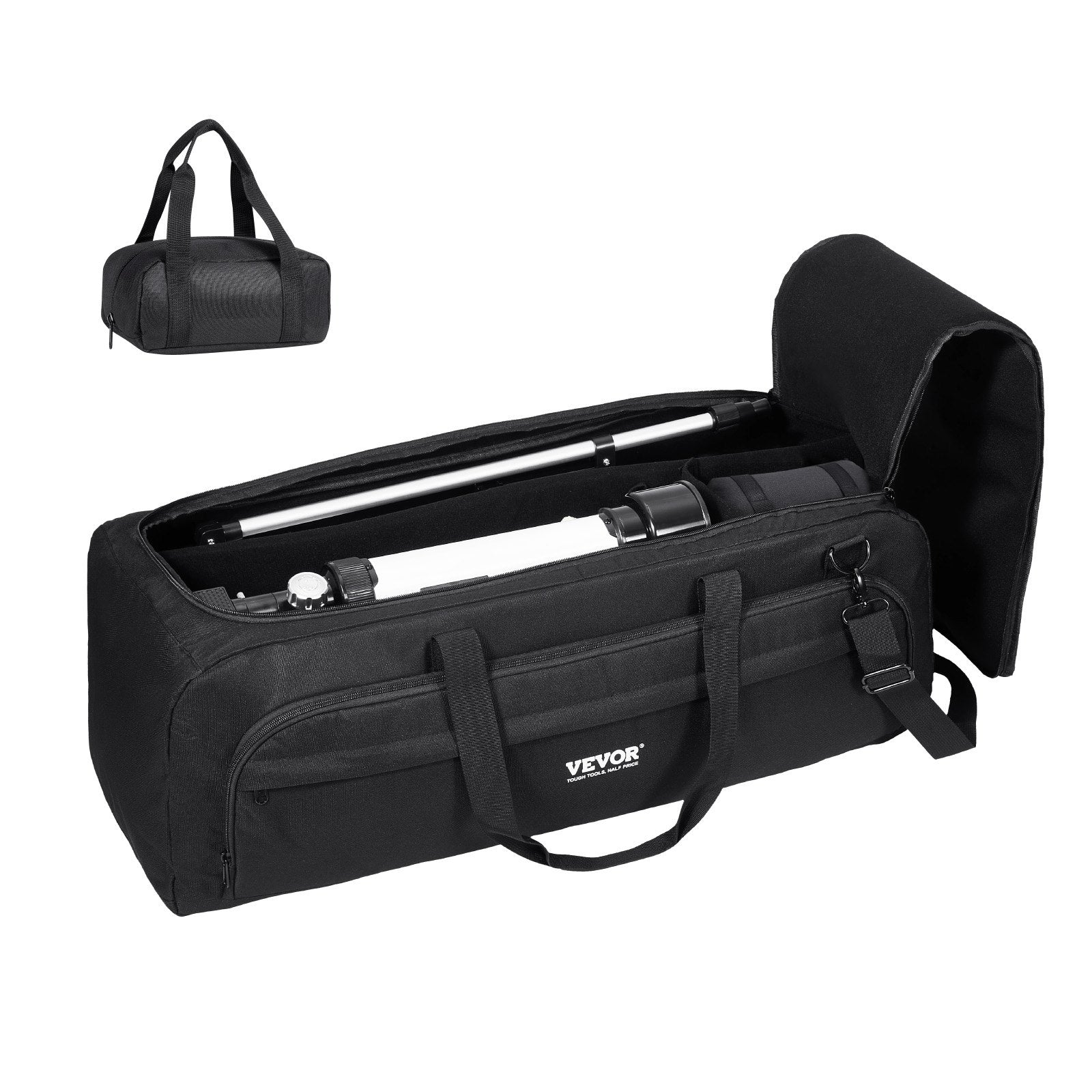 Camera Accessories: VEVOR Telescope Case, 770 mm, Telescope Storage Bag with Fixed Buckles, Multi-Pocket and Detachable Divider, Shock-Absorbent Telescope Carrying Case for Optical Tube & Tripod, Counterweight Pocket