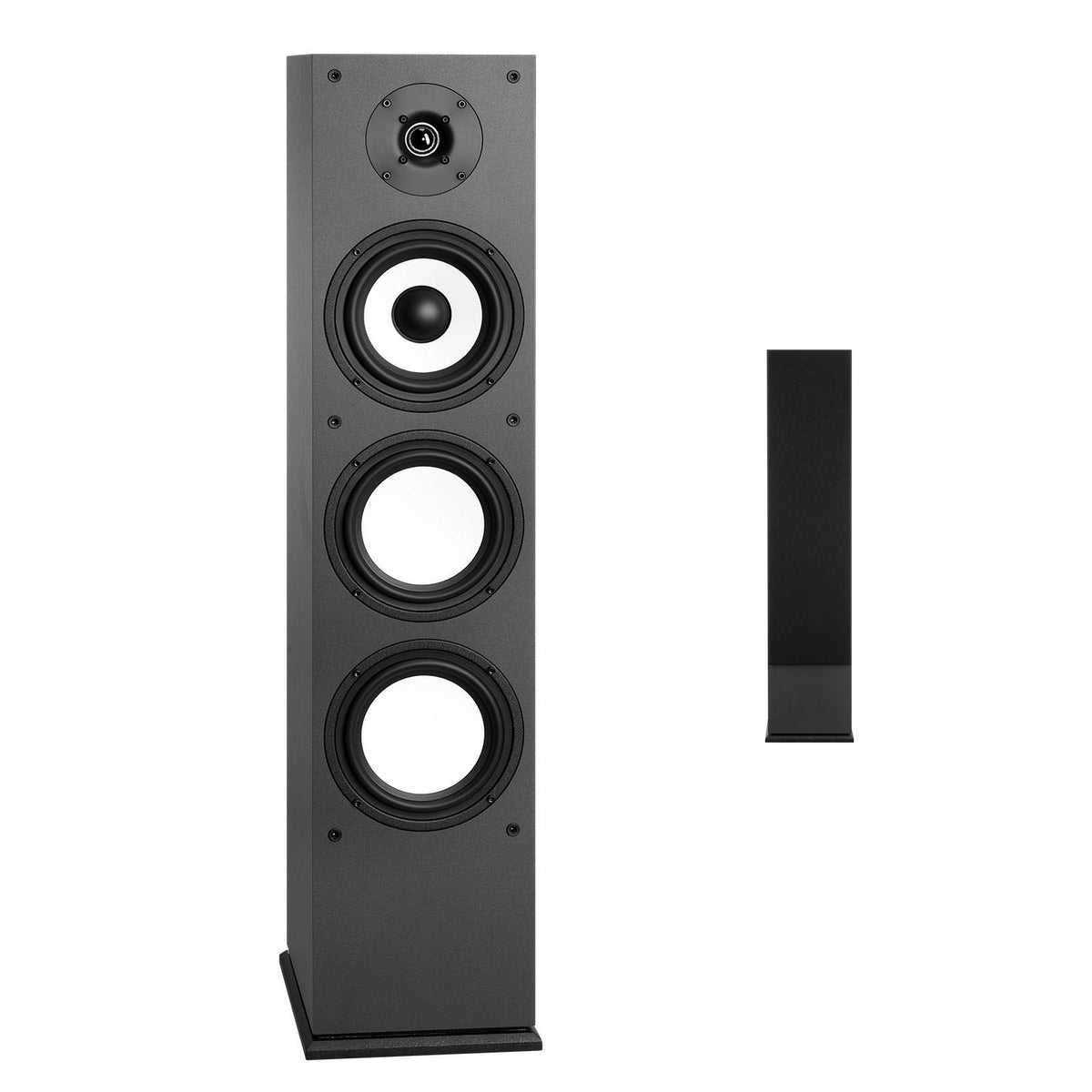 Floorstanding Speaker, 2-Way, Floor-Standing Tower Speaker with 25.4 mm Tweeter, 165.1 mm Woofer, 200W Peak Power, 70Hz–20kHz Frequency Response, Durable MDF Enclosure, for Home Audio, Single