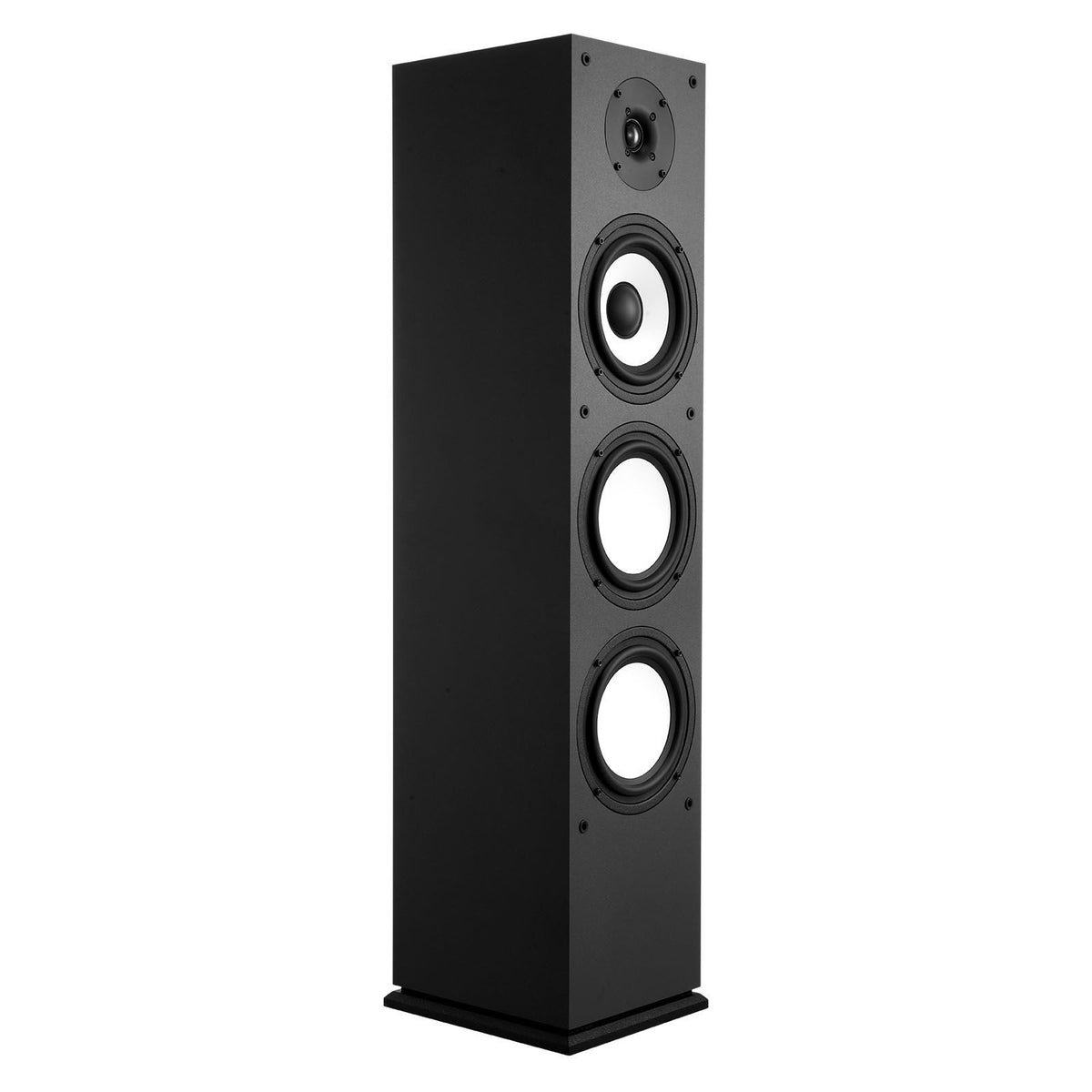 Floorstanding Speaker, 2-Way, Floor-Standing Tower Speaker with 25.4 mm Tweeter, 165.1 mm Woofer, 200W Peak Power, 70Hz–20kHz Frequency Response, Durable MDF Enclosure, for Home Audio, Single
