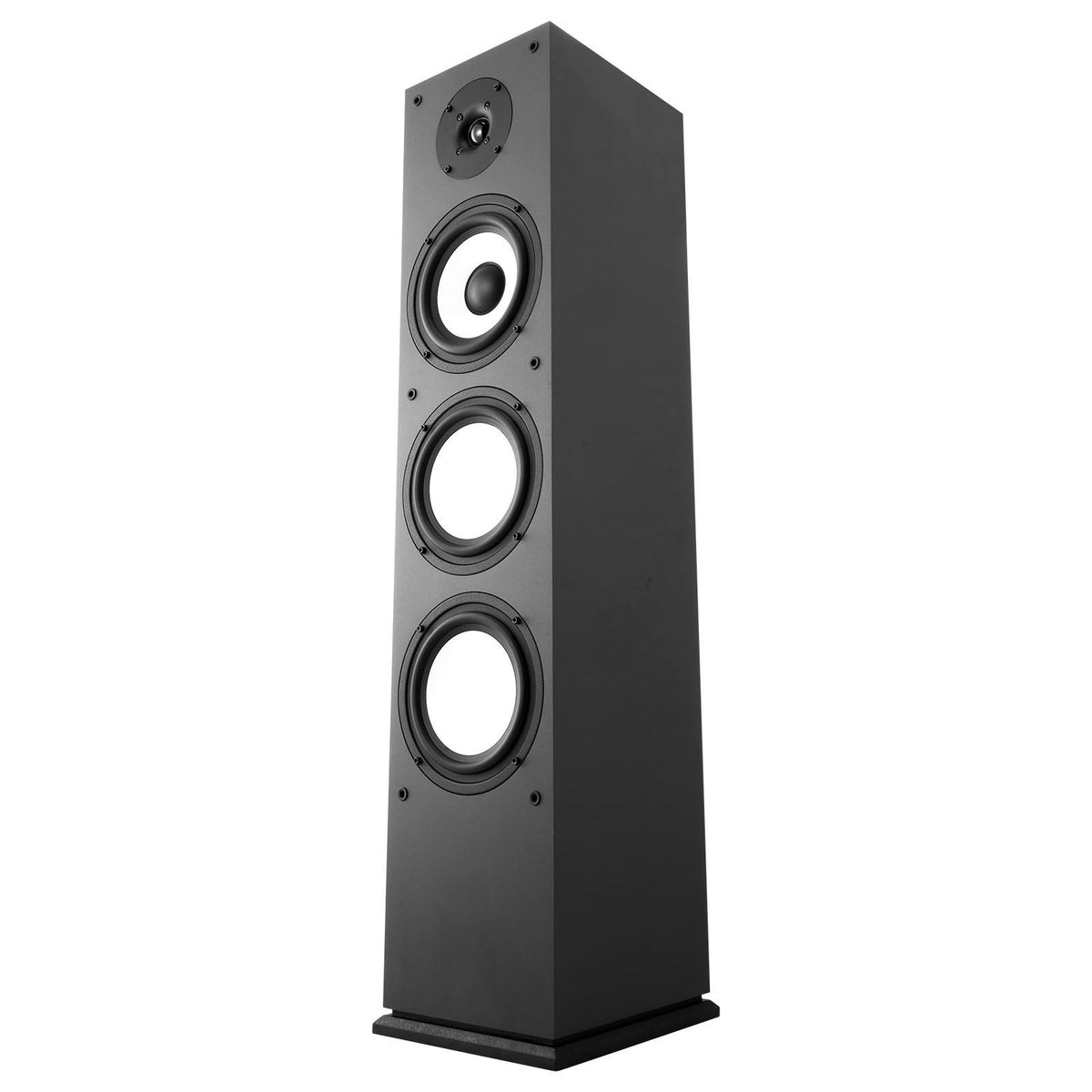 Floorstanding Speaker, 2-Way, Floor-Standing Tower Speaker with 25.4 mm Tweeter, 165.1 mm Woofer, 200W Peak Power, 70Hz–20kHz Frequency Response, Durable MDF Enclosure, for Home Audio, Single