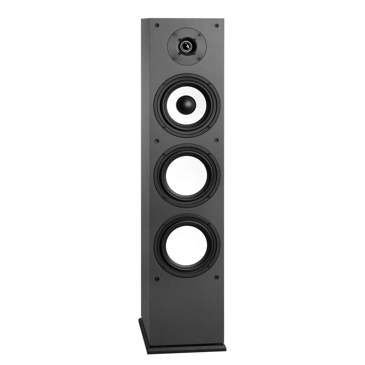 Floorstanding Speaker, 2-Way, Floor-Standing Tower Speaker with 25.4 mm Tweeter, 165.1 mm Woofer, 200W Peak Power, 70Hz–20kHz Frequency Response, Durable MDF Enclosure, for Home Audio, Single