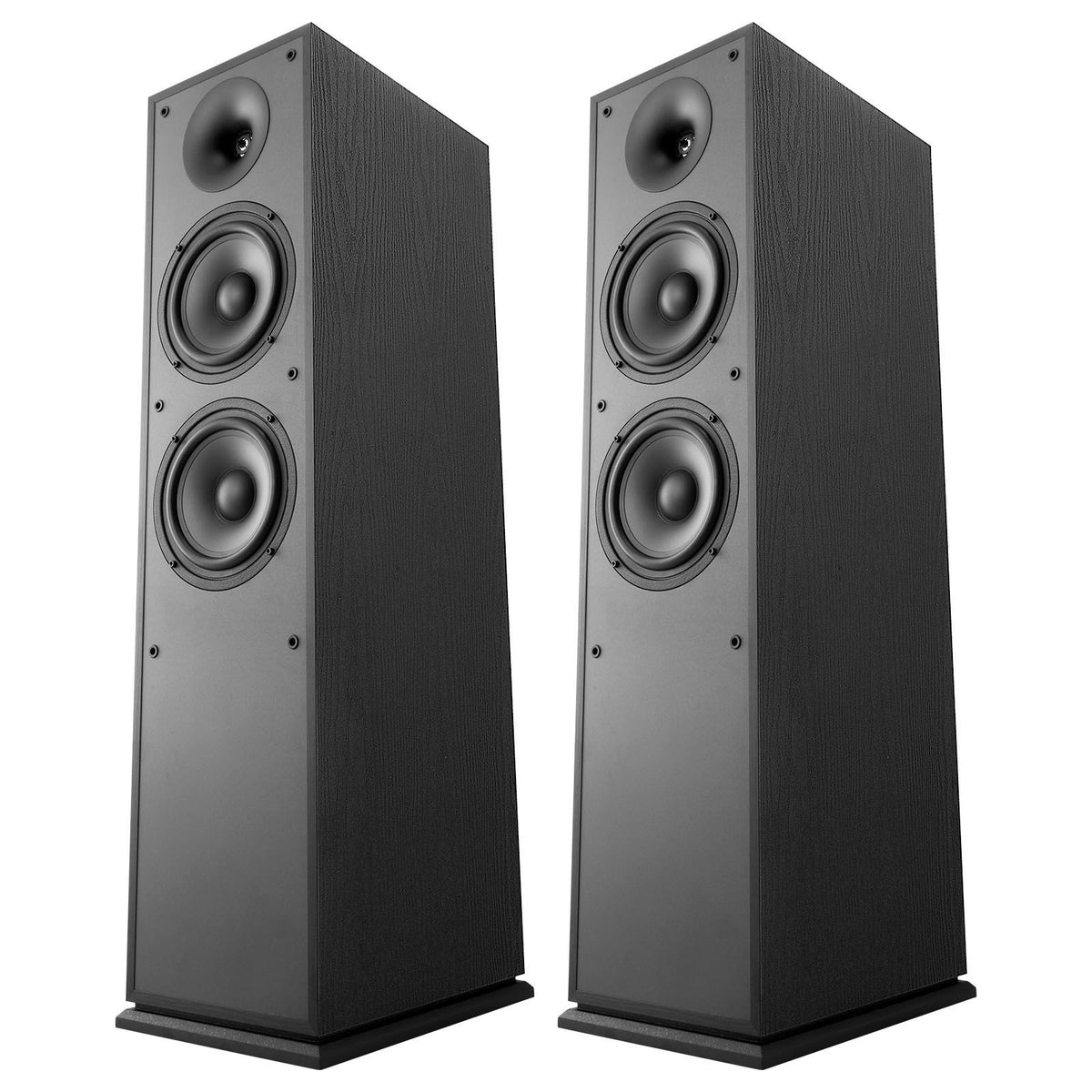 Floorstanding Speakers, 2-Way, Floor-Standing Tower Speakers with 25.4 mm Tweeter, Dual 165.1 mm Woofers, 400W Peak, 65Hz–20kHz Frequency Response, Durable MDF Enclosure, for Home Audio, Pair