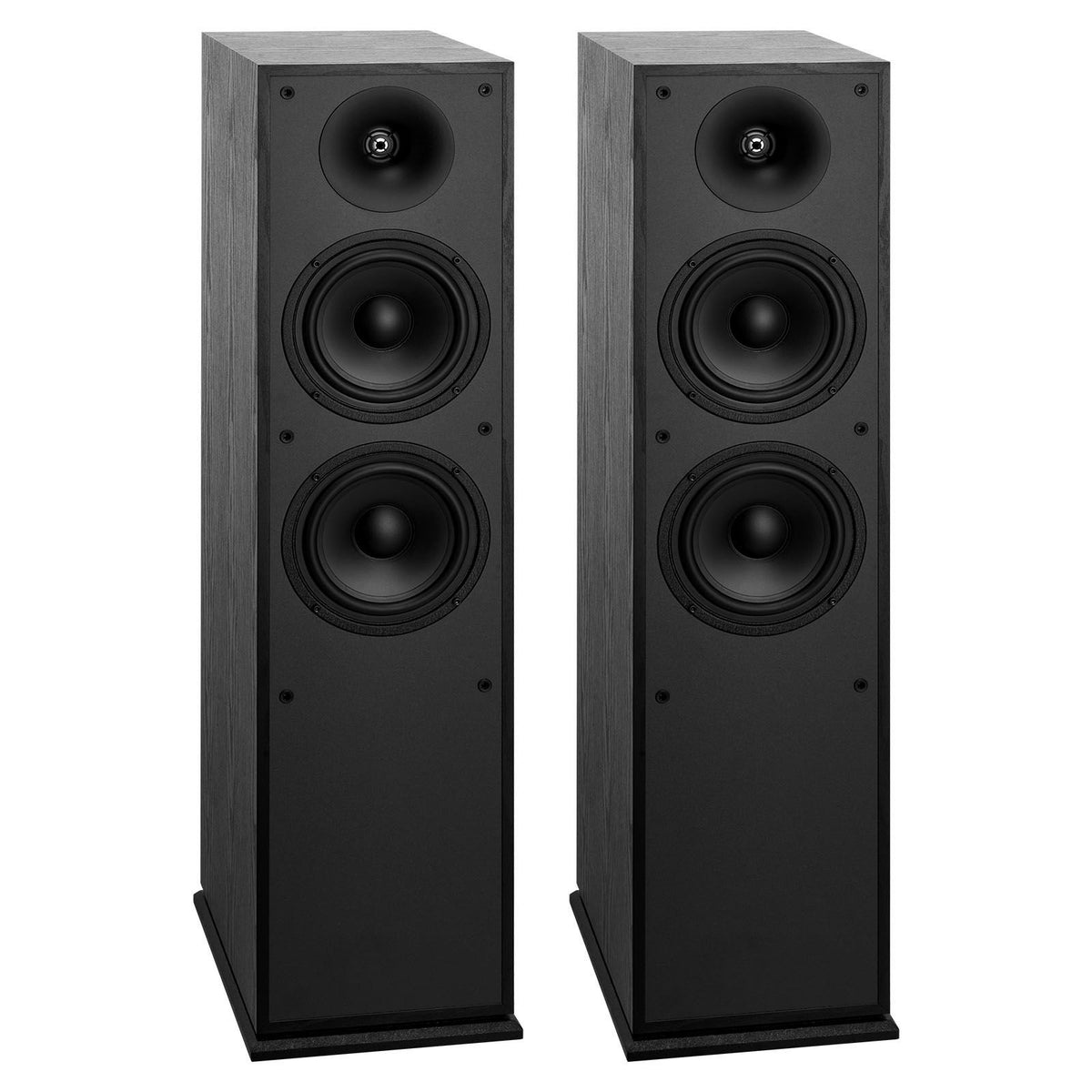 Floorstanding Speakers, 2-Way, Floor-Standing Tower Speakers with 25.4 mm Tweeter, Dual 165.1 mm Woofers, 400W Peak, 65Hz–20kHz Frequency Response, Durable MDF Enclosure, for Home Audio, Pair