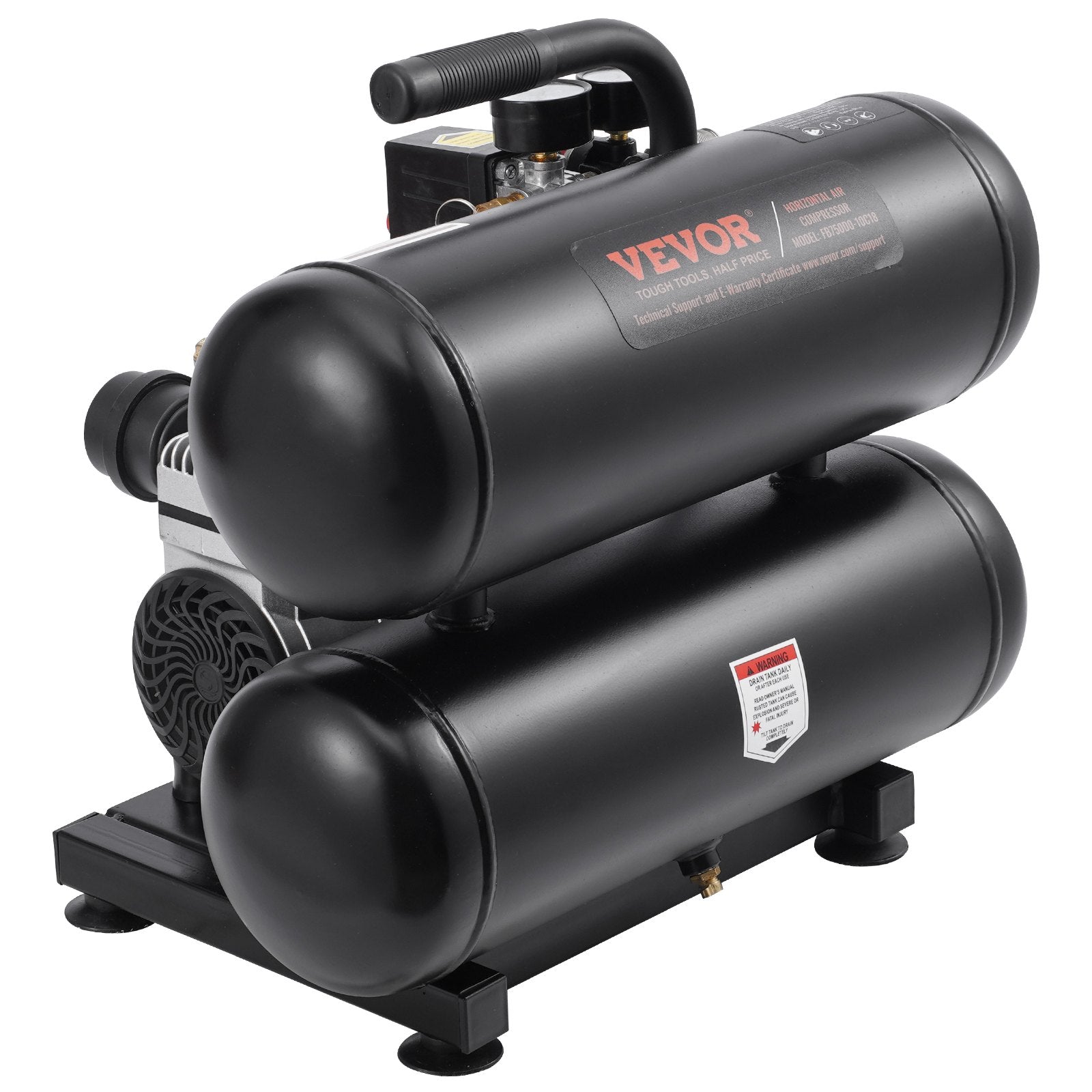 Air Compressors: VEVOR Air Compressor Compact Portable Oil Free Compressor 18L 90 PSI