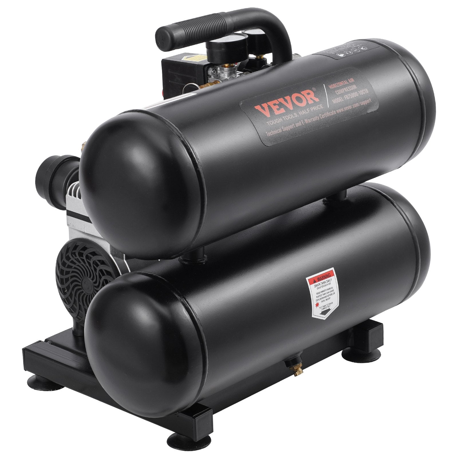 Air Compressors: VEVOR Air Compressor Compact Portable Oil Free Compressor 18L 90 PSI