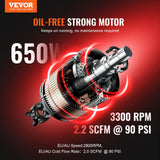 Air Compressors: VEVOR Air Compressor Compact Portable Oil Free Compressor 30L 90 PSI