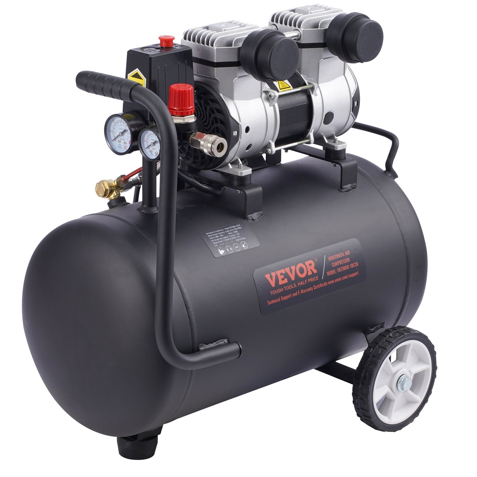 Air Compressors: VEVOR Air Compressor Compact Portable Oil Free Compressor 30L 90 PSI