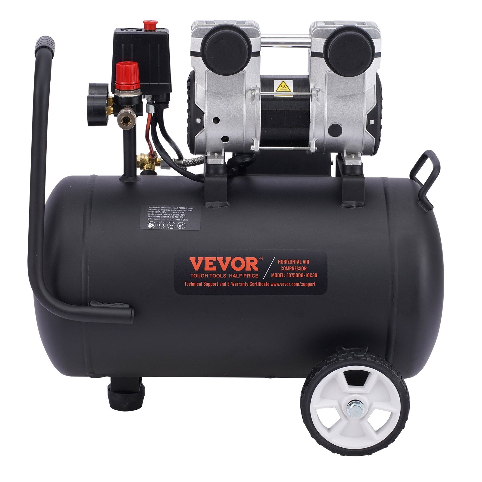 Air Compressors: VEVOR Air Compressor Compact Portable Oil Free Compressor 30L 90 PSI