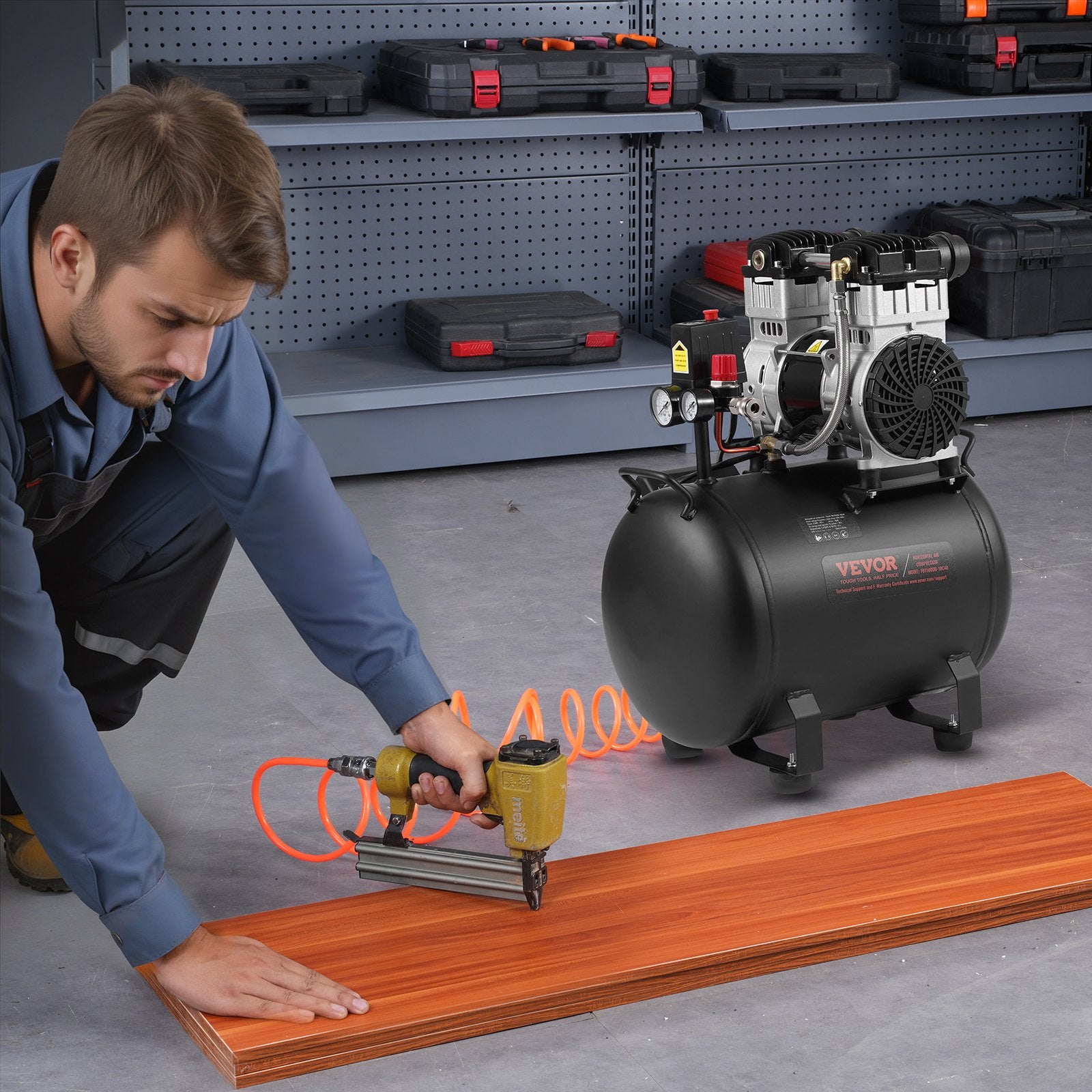 Air Compressor Compact Portable Oil Free Compressor 40L 90 PSI