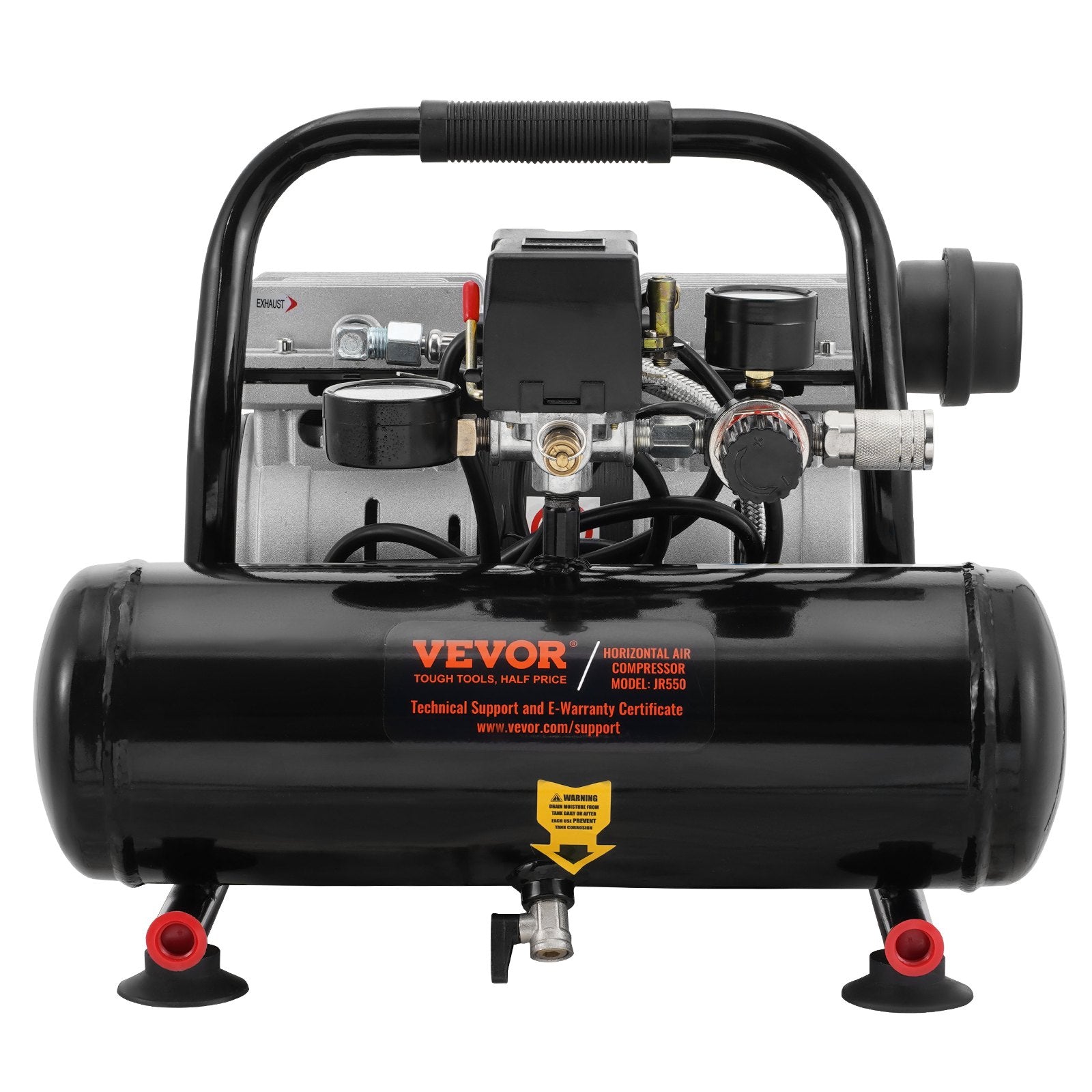 Air Compressors: VEVOR Air Compressor Compact Portable Oil Free Compressor 4L 7bar