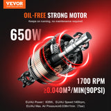 Air Compressors: VEVOR Air Compressor Compact Portable Oil Free Compressor 4L 7bar