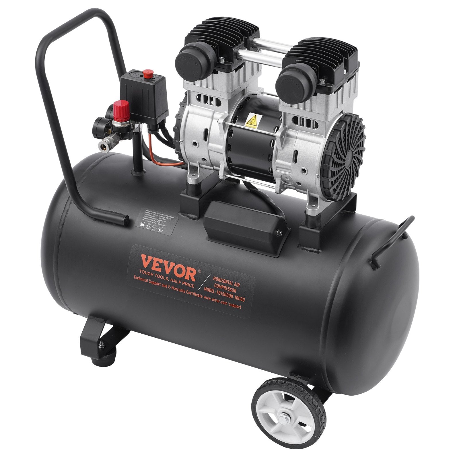 Air Compressors: VEVOR Air Compressor Compact Portable Oil Free Compressor 60L 90 PSI