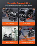 Air Compressors: VEVOR Air Compressor Compact Portable Oil Free Compressor 75L 90 PSI
