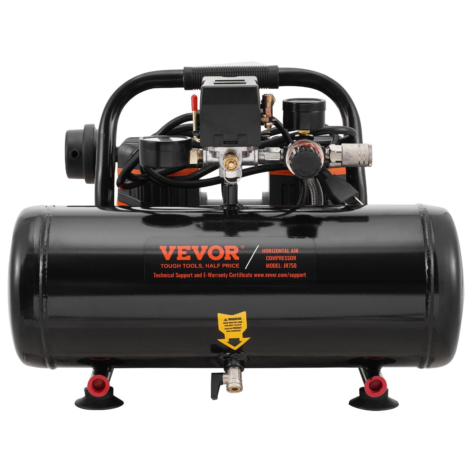 Air Compressors: VEVOR Air Compressor Compact Portable Oil Free Compressor 8L 8bar