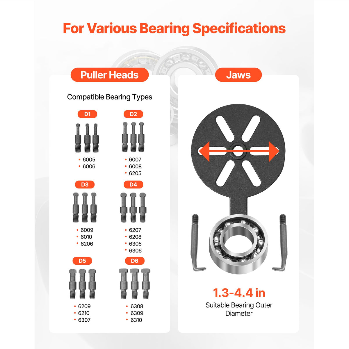 21-in-1 Bearing Puller Set, 21 PCS 3-Jaw Hook Puller for Internal External Bearings and Bearing Without Inner Shaft, Multifunctional Bearing Removal Tool with Heavy Duty Portable Storage Case