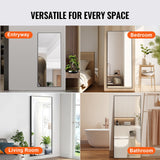 Mirrors: VEVOR Full Length Mirror, 1800x785 mm, Extra Large Standing Hanging or Leaning Rectangle Floor Mirror with Tempered Glass Aluminum Alloy Frame, Full Body Dressing Mirror for Living Room Bedroom, Black