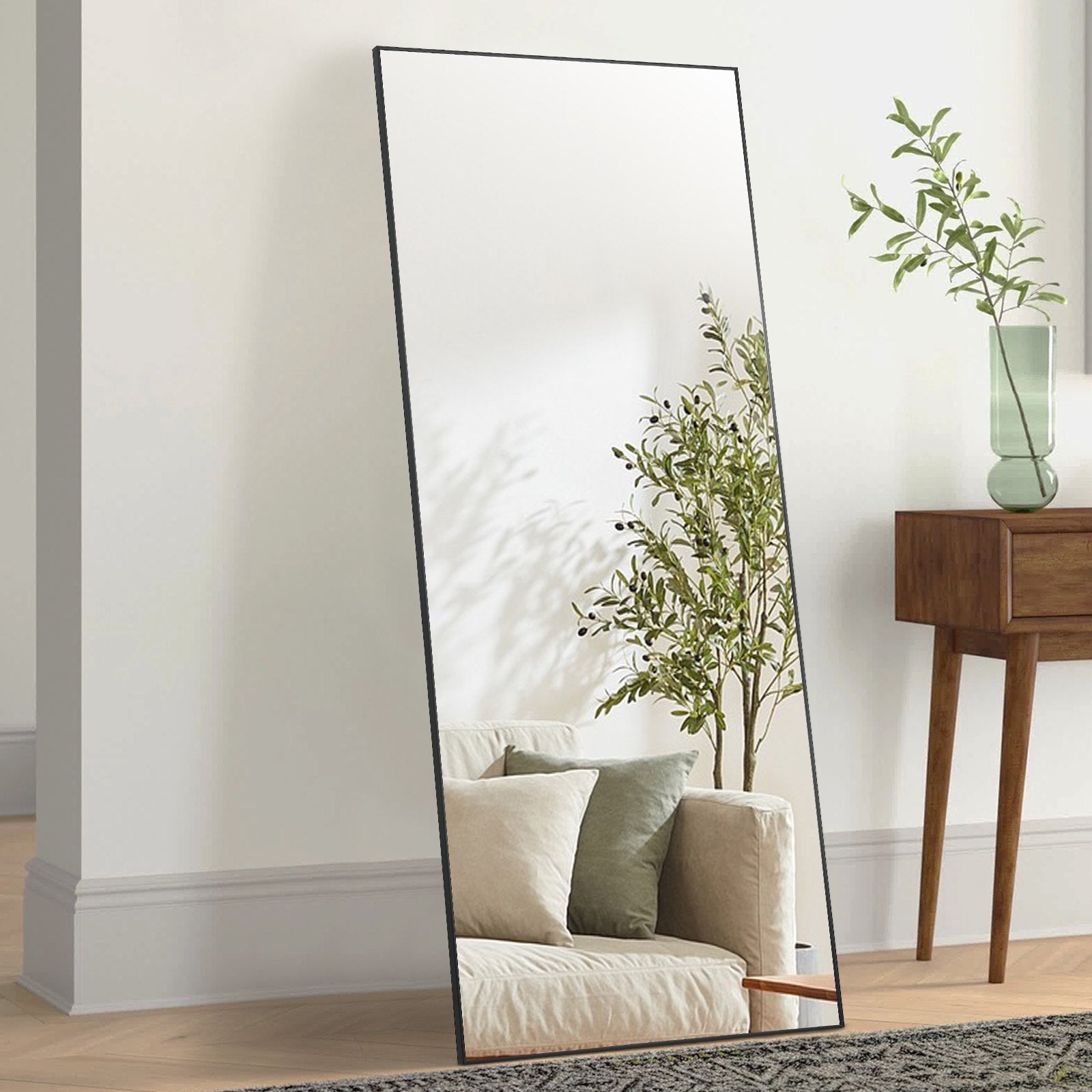 Mirrors: VEVOR Full Length Mirror, 1800x785 mm, Extra Large Standing Hanging or Leaning Rectangle Floor Mirror with Tempered Glass Aluminum Alloy Frame, Full Body Dressing Mirror for Living Room Bedroom, Black