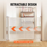 Safety Gates & Safety Accessories: VEVOR Retractable Baby Gate, 34.2" Tall Mesh Baby Gate, Extends up to 76.8" Wide Retractable Gate for Kids or Pets, Retractable Dog Gates for Indoor Stairs, Doorways, Hallways, Playrooms, White