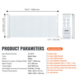 Safety Gates & Safety Accessories: VEVOR Retractable Baby Gate, 34.2" Tall Mesh Baby Gate, Extends up to 76.8" Wide Retractable Gate for Kids or Pets, Retractable Dog Gates for Indoor Stairs, Doorways, Hallways, Playrooms, White