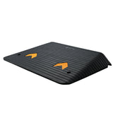 Automotive Decor: VEVOR Upgraded Rubber Threshold Ramp, 10.2 cm Rise Door Ramp with 1 Channel, Natural Rubber Car Ramp with Non-Slip Textured Surface, 15 tons Load Capacity Curb Ramp for Wheelchair and Scooter
