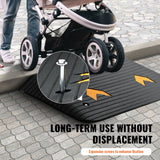 Automotive Decor: VEVOR Upgraded Rubber Threshold Ramp, 8.9 cm Rise Door Ramp with 1 Channel, Natural Rubber Car Ramp with Non-Slip Textured Surface, 15 tons Load Capacity Curb Ramp for Wheelchair and Scooter
