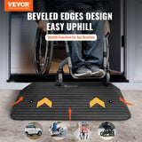 Automotive Decor: VEVOR Upgraded Rubber Threshold Ramp, 7.6 cm Rise Door Ramp with 1 Channel, Natural Rubber Car Ramp with Non-Slip Textured Surface, 150 tons Load Capacity Curb Ramp for Wheelchair and Scooter