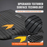 Automotive Decor: VEVOR Upgraded Rubber Threshold Ramp, 7.6 cm Rise Door Ramp with 1 Channel, Natural Rubber Car Ramp with Non-Slip Textured Surface, 150 tons Load Capacity Curb Ramp for Wheelchair and Scooter