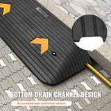 Automotive Decor: VEVOR Upgraded Rubber Threshold Ramp, 7.6 cm Rise Door Ramp with 1 Channel, Natural Rubber Car Ramp with Non-Slip Textured Surface, 150 tons Load Capacity Curb Ramp for Wheelchair and Scooter