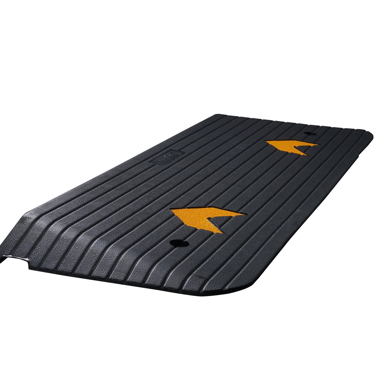Upgraded Rubber Threshold Ramp, 3.8 cm Rise Wheelchair Ramp Doorway, Natural Curb Ramp Rated 15 tons Load Capacity, Non-Slip Textured Surface Rubber Curb Ramp for Wheelchair and Scooter