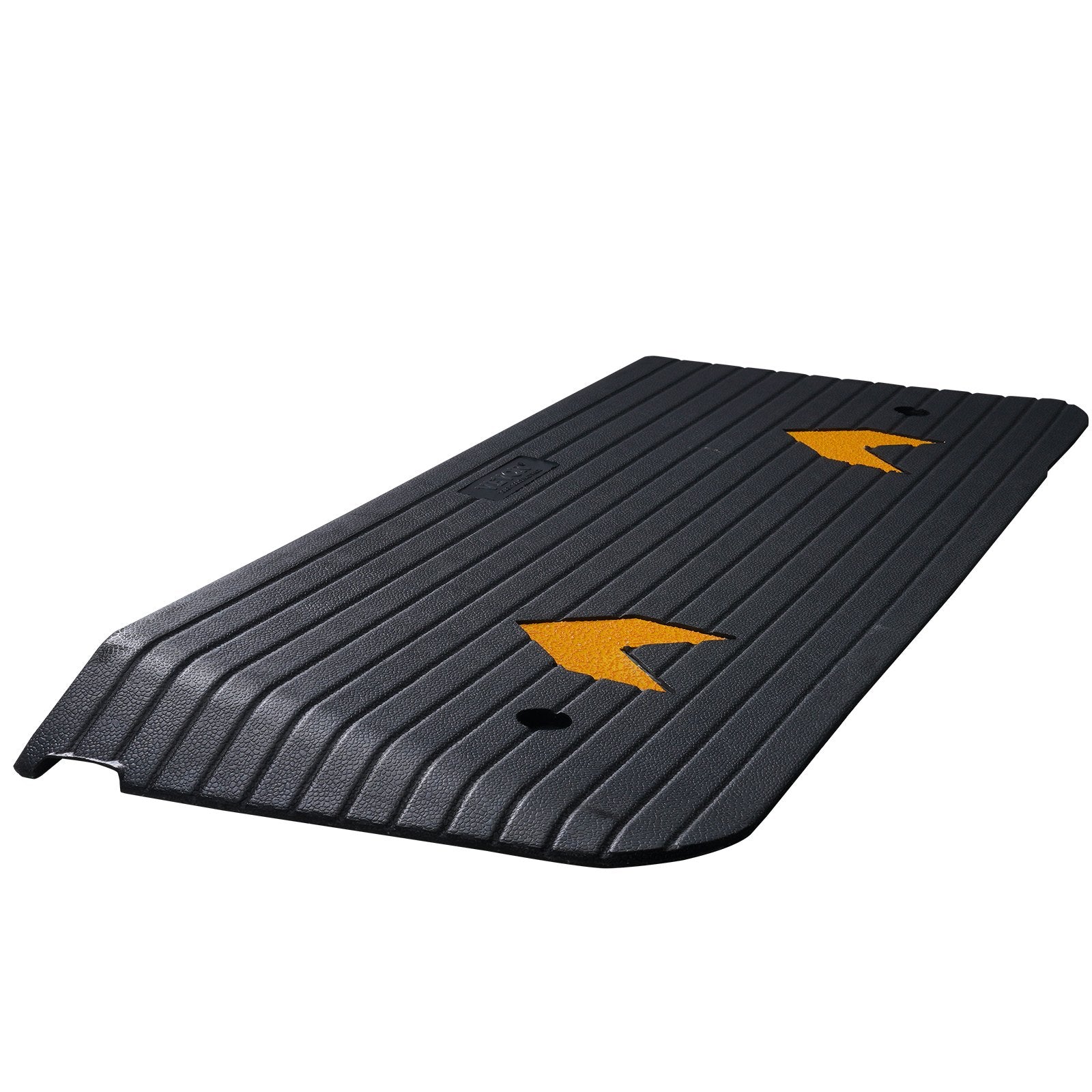 Upgraded Rubber Threshold Ramp, 3.8 cm Rise Wheelchair Ramp Doorway, Natural Curb Ramp Rated 15 tons Load Capacity, Non-Slip Textured Surface Rubber Curb Ramp for Wheelchair and Scooter