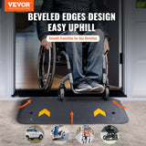 Automotive Decor: VEVOR Rubber Threshold Ramp, 5 cm Rise Threshold Ramp Doorway, Recycled Rubber Power Threshold Ramp Rated 15 tons Load Capacity, Non-Slip Surface Rubber Solid Threshold Ramp for Wheelchair and Scooter