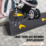 Automotive Decor: VEVOR Rubber Threshold Ramp, 5 cm Rise Threshold Ramp Doorway, Recycled Rubber Power Threshold Ramp Rated 15 tons Load Capacity, Non-Slip Surface Rubber Solid Threshold Ramp for Wheelchair and Scooter