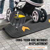 Automotive Decor: VEVOR Upgraded Rubber Threshold Ramp, 2.5 cm Rise Wheelchair Ramp Doorway, Natural Curb Ramp Rated 15 tons Load Capacity, Non-Slip Textured Surface Rubber Curb Ramp for Wheelchair and Scooter