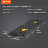 Automotive Decor: VEVOR Upgraded Rubber Threshold Ramp, 2.5 cm Rise Wheelchair Ramp Doorway, Natural Curb Ramp Rated 15 tons Load Capacity, Non-Slip Textured Surface Rubber Curb Ramp for Wheelchair and Scooter