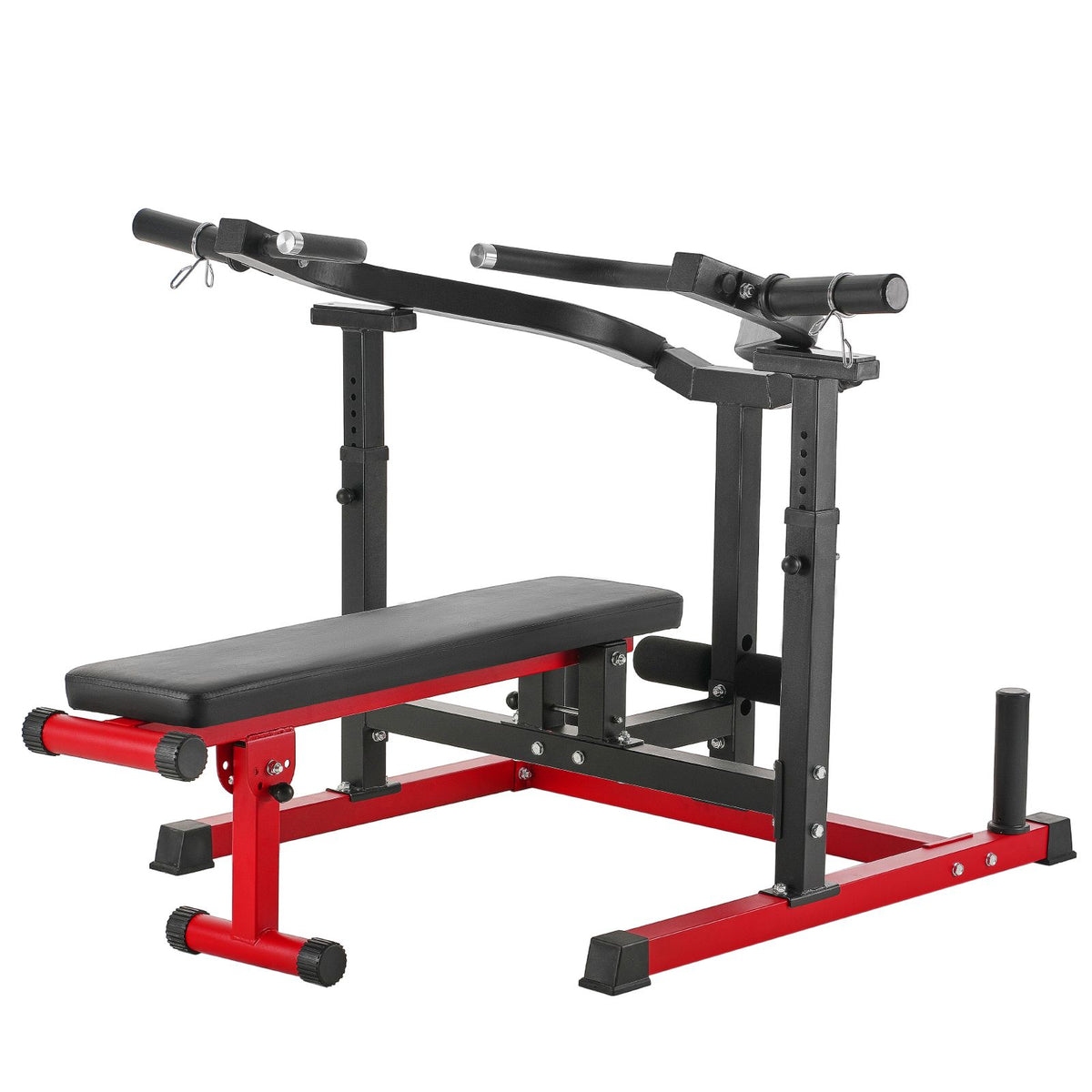 Chest Press Machine, 450 LBS Bench Press Set, Adjustable Flat Incline Bench with Independent Converging Arms, Upper Chest Equipment, Fitness Home Gym Equipment for Chest, AB Workouts, Shoulder