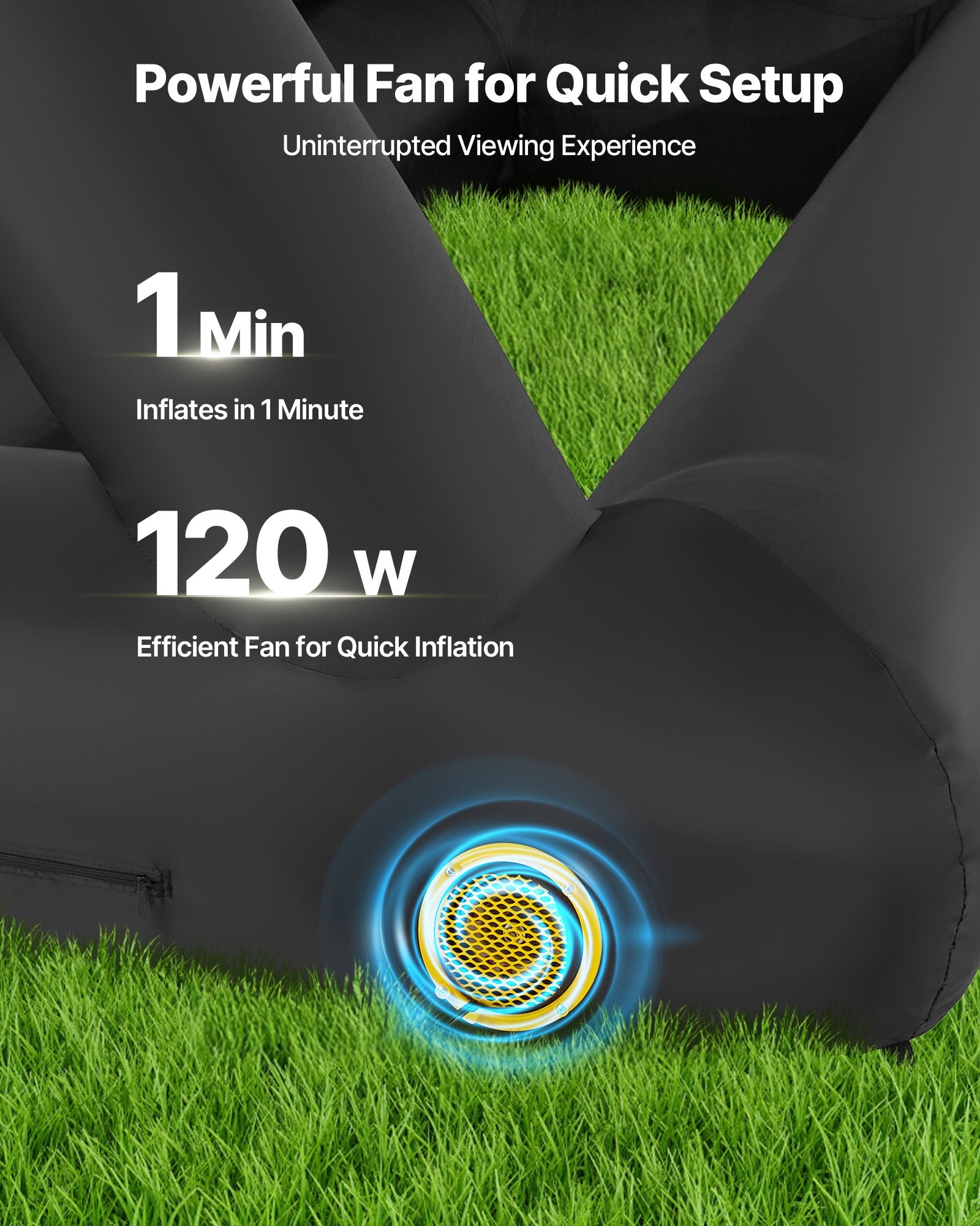 Screens & Stands: VEVOR 14 ft Inflatable Movie Screen 16:9 600D Movie Projector with Portable Bag