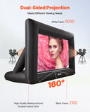 Screens & Stands: VEVOR 14 ft Inflatable Movie Screen 16:9 600D Movie Projector with Portable Bag
