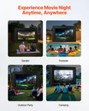Screens & Stands: VEVOR 14 ft Inflatable Movie Screen 16:9 600D Movie Projector with Portable Bag
