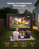 Screens & Stands: VEVOR 16 ft Inflatable Movie Screen 16:9 600D Movie Projector with Portable Bag