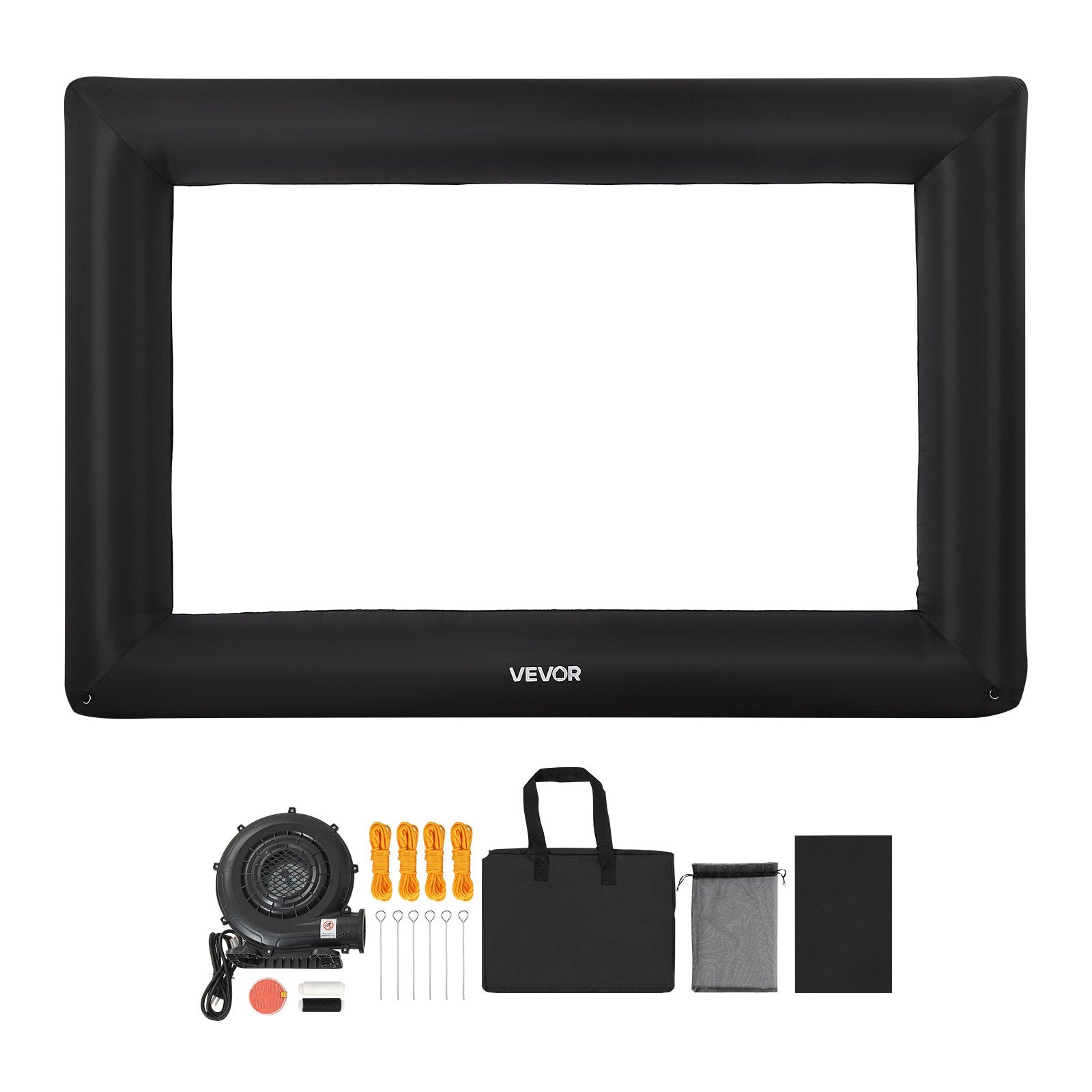 Screens & Stands: VEVOR 16 ft Inflatable Movie Screen 16:9 600D Movie Projector with Portable Bag