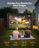 Screens & Stands: VEVOR 20 ft Inflatable Movie Screen 16:9 600D Movie Projector with Portable Bag