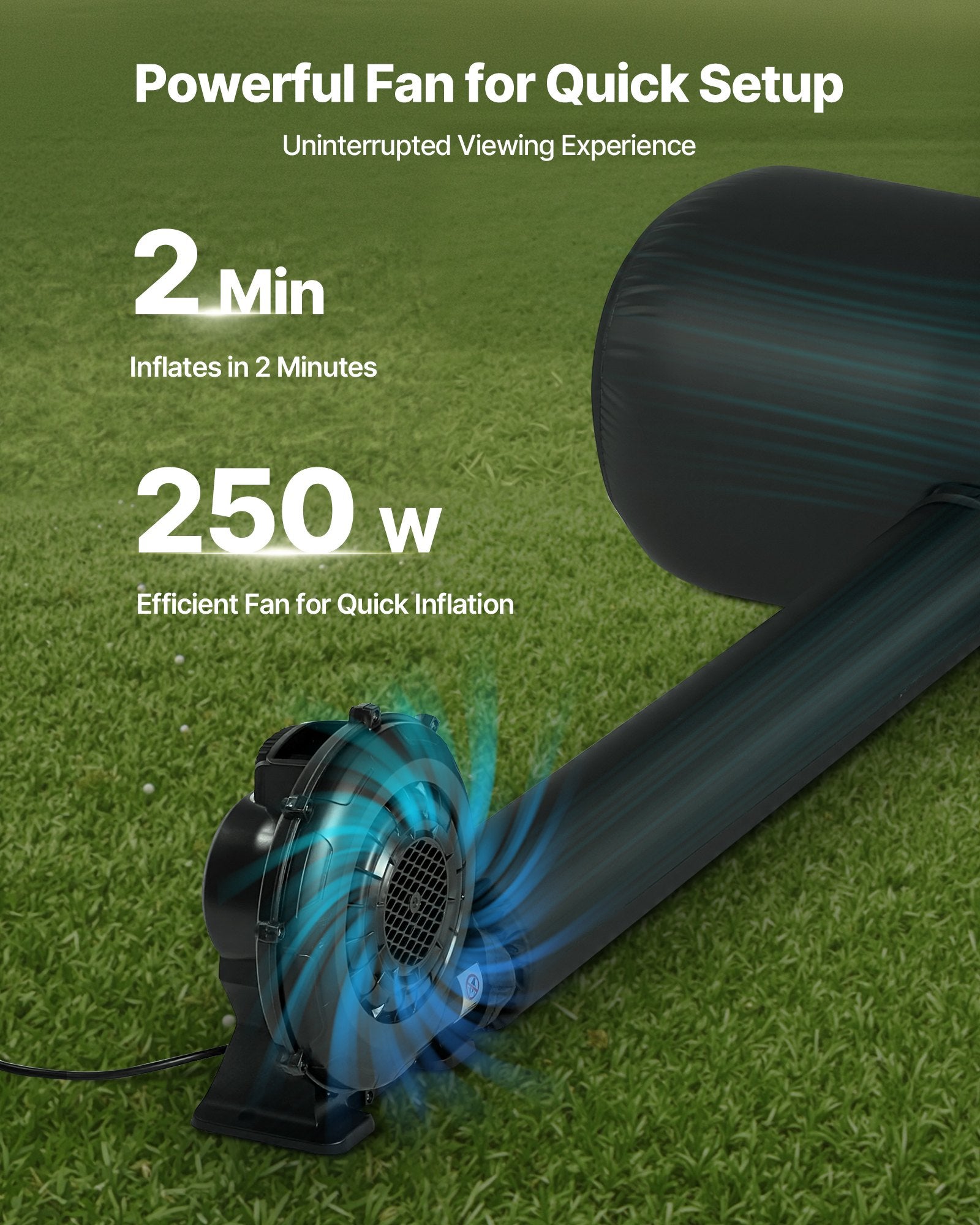 Screens & Stands: VEVOR 20 ft Inflatable Movie Screen 16:9 600D Movie Projector with Portable Bag